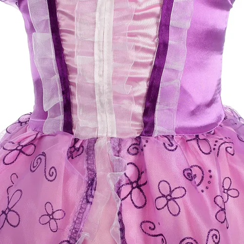 Vista 6 de Dressy Daisy Disfraz de princesa para niñas pequeñas, disfraz de Halloween, fiesta de cumpleaños, color morado