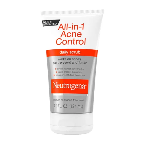 Vista 6 de Neutrogena Exfoliante facial diario todo en 1 para exfoliar y tratar el acné, tratamiento de acné con ácido salicílico, 4.2 onzas líquidas