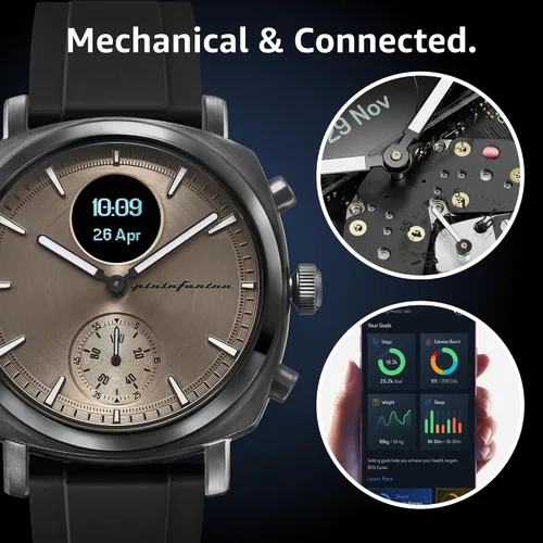 Vista 2 de pininfarina Sport Senso Smart Watch, monitoreo de frecuencia cardíaca, rastreador de fitness, correa FKM, monitoreo del sueño, rastreador