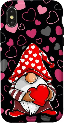 Vista 5 de Cute Gnome Valentine Heart Pattern Cozy Love Design Case for iPhone 17