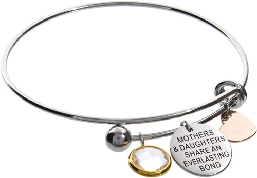 Vista 3 de Mothers & Daughters Share an Everlasting Bond Heart Charm brazalete