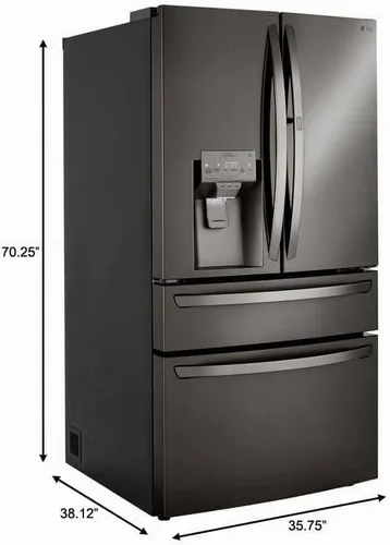 Vista 4 de LG LRMDS3006D 30 CF 4-puerta francesa DID Craft Dispensador de hielo ThinQ conversión completa