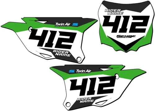 Vista 5 de 2001-2013 KX 85 SG63 Custom MX matrículas Senge Graphics Kit compatible con Kawasaki