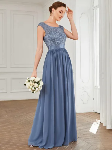 Vista 4 de Ever-Pretty Vestidos de dama de honor fruncidos con cintura imperio para mujer 0646