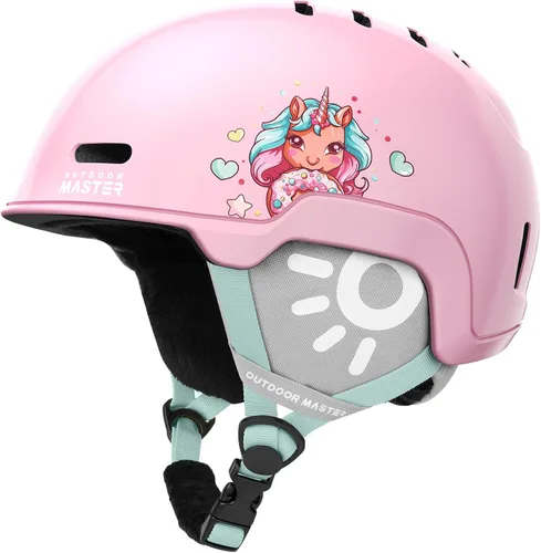 Vista 9 de OutdoorMaster Casco de Snowboard para Niños y Niñas - Carcasa de PC Duradera, Espuma EPS y 12 Rejillas de Ventilación, Ajuste con Dial Ajustable