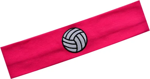 Vista 4 de Funny Girl Designs Juego de 3 diademas de algodón elástico con diamantes de imitación para fanáticos de voleibol