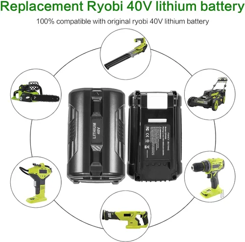 Vista 5 de FANCY BUYING 40V 6000mAh Reemplazo de batería para Ryobi 40V Battey OP4050A OP4015 OP4026 OP40201 OP40261 OP4030 OP40301 OP4040 OP40401 OP4050 01