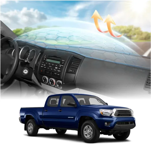 Vista 9 de CARTIST Cubierta negra para salpicadero para Toyota Solara 2004-2008, antideslizante, antirreflejo, protección UV, tapete interior de primera calidad