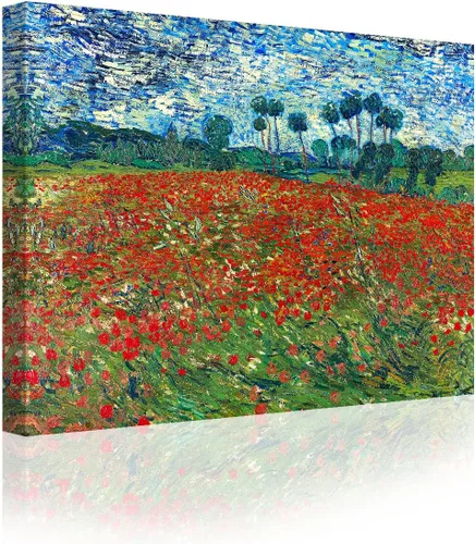 Vista 64 de IPIC - Campo de trigo con cuervos, reproducción artística de Vincent Van Gogh. Lienzo de giclée para decoración del hogar 10#F (20 x 16)