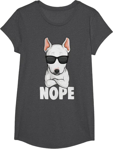 Vista 83 de Camiseta de perro Bull Terrier para niños y mujeres, Negro