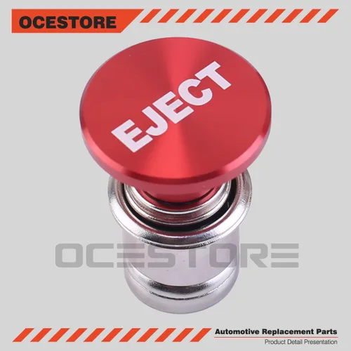 Vista 3 de OCESTORE 3 piezas EJECT FIRE MISSILES NITROUS Botón Encendedor de cigarrillos Billet Tapones de botón de repuesto para fuente de alimentación de 12