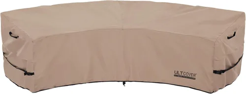 Vista 21 de ULTCOVER Funda de sofá modular para patio en forma de L con orientación a la izquierda, impermeable para muebles de sección exterior de 4 plazas