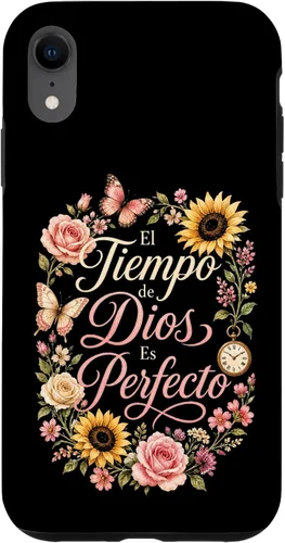 Vista 29 de Fe Cristiana El Tiempo De Dios ES Perfecto Floral Wreath Case for iPhone 16