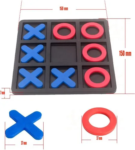 Vista 3 de Juego de mesa Tic Tac Toe, Juego de mesa Tic Tac Toe para la familia, Juego de mesa clásico, Juego de mesa clásico para la familia, Juego de mesa