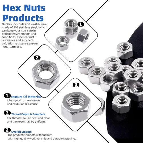Vista 5 de Glarks 720 tornillos de máquina de cabeza plana Phillips M3 con tuercas hexagonales y arandelas planas, kit surtido de arandelas de bloqueo, acero