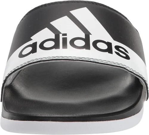 Vista 2 de adidas Sandalias Adilette unisex, cómodas, para adulto, Negro, blanco, blanco, 5