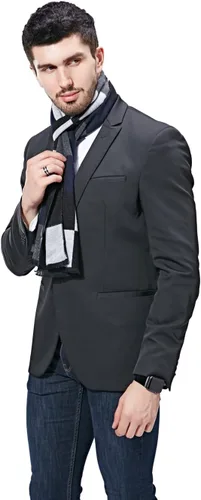 Vista 4 de FULLRON Bufanda de invierno para hombre, bufandas suaves y cálidas de cachemira