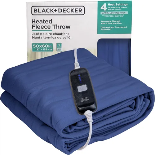 Vista 49 de BLACK+DECKER Manta térmica eléctrica, manta eléctrica de piel de oveja sintética, manta térmica con 4 niveles de calefacción, temporizador de 3