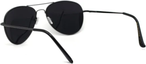 Vista 4 de Gafas de sol para hombre con forma de lágrima con borde de metal, estilo policía