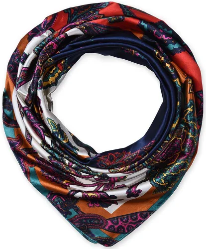 Vista 51 de corciova - Bufanda cuadrada grande para mujer, diadema sedosa para cabello rizado, lazo para dormir por la noche, bandana a la moda, 35 x 35