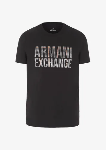 Vista 3 de Armani Exchange Camiseta con logotipo impreso serigrafiado