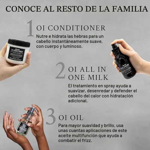 Vista 6 de Davines OI Conditioner, Rich Creamy Hydrating Conditioner for All Hair Types - Accelerates Drying, Protects Structure & Adds Shine with Antioxidant