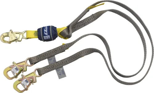 Vista 5 de 3M DBI-SALA 6' EZ-Stop 34" tela de poliéster doble pierna 100% cordón de absorción de golpes con gancho de cierre automático en cada extremo