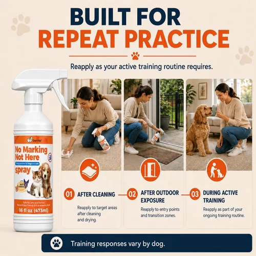 Vista 7 de Spray de apoyo para el hábito del baño para perros, 16 onzas