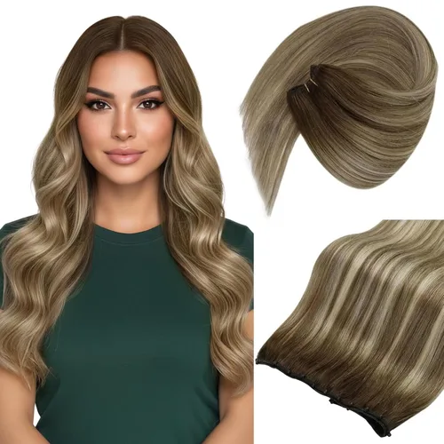 Vista 13 de Sunny Hair Trama doble negra del negro de las extensiones del pelo humano