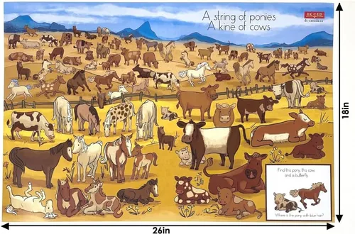 Vista 3 de Hide and Seek: Wild Animal Groups in North America - Rompecabezas de 200 piezas
