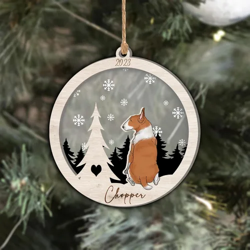 Vista 259 de Nazenti Adorno de Navidad conmemorativo personalizado, regalo personalizado de recuerdo de perro, condolencias por pérdida de mascotas, sabueso