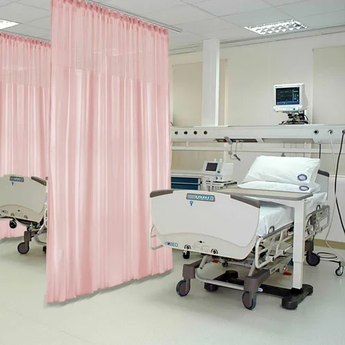 Vista 13 de Frelement Cortina médica con ganchos planos, cortinas divisoras de privacidad para hospital, clínica médica, spa, laboratorio, oficina, guardería