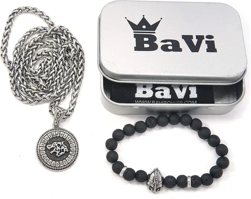 Vista 4 de BAVIPOWER Collar con colgante de runa de lobo vikingo Fenrir de 0.157 in, cadena de quilla de acero inoxidable, joyería pagana Asatru para hombres