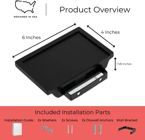 Vista 3 de Estante de pared pequeño 6 x 4 pulgadas Mini estantes decorativos Estante esquinero pequeño montado en la pared para baño, sala de estar