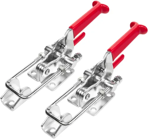 Vista 6 de POWERTEC Pie de abrazadera de palanca grande de 6 pulgadas con tuercas y arandelas, pie de abrazadera de espárrago de gran tamaño compatible