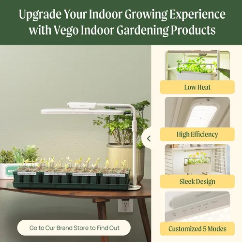 Vista 8 de Vego garden Seedling Suite Products, paquete de 8 bandejas de plántulas jumbo con tapas de bandeja de plántulas y bandejas de riego inferiores de 10