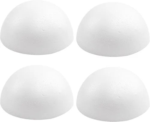 Vista 8 de Crafjie 2 piezas 15 cm de bolas de espuma blancas semirredondas de poliestireno, bolas de espuma para manualidades, suministros de manualidades