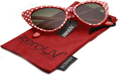 Vista 2 de zeroUV - Women's Retro Polka Dot Oversize Cat Eye Sunglasses 54mm