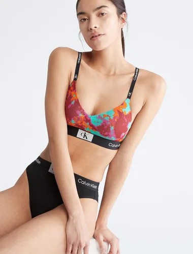 Vista 3 de Calvin Klein Bralette de algodón 1996 ligeramente forrado para mujer