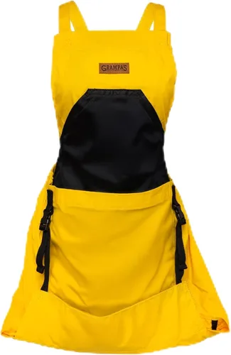 Vista 7 de Grampa's Garden - Delantal de jardinería con espalda cruzada con bolsillos para mujeres y hombres Delantal de cosecha con bolsa de canguro grande