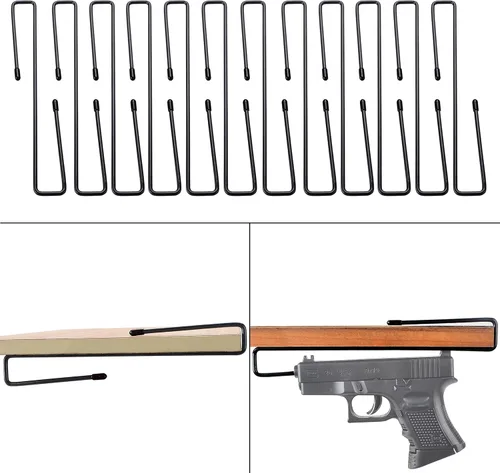 Vista 8 de Adoreal 10 soportes para pistolas, estante seguro para pistolas o apilar en el gabinete de armas, accesorio seguro para armas, organizador