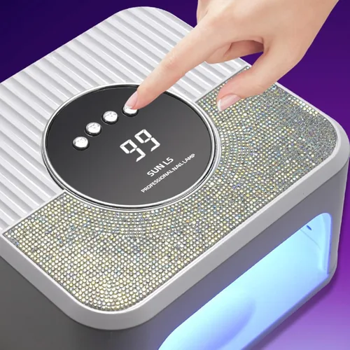 Vista 2 de Lámpara de uñas LED UV de 268 W, gel para esmalte de uñas, secadora UV con 4 temporizadores, 45 cuentas de lámpara y sensor automático, herramientas