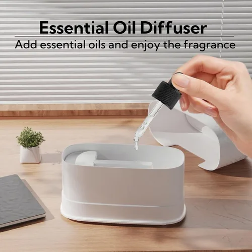 Vista 3 de Humidificador portátil pequeño con boquilla doble, humidificadores grandes de niebla fría, puertos de pulverización dobles, protección contra