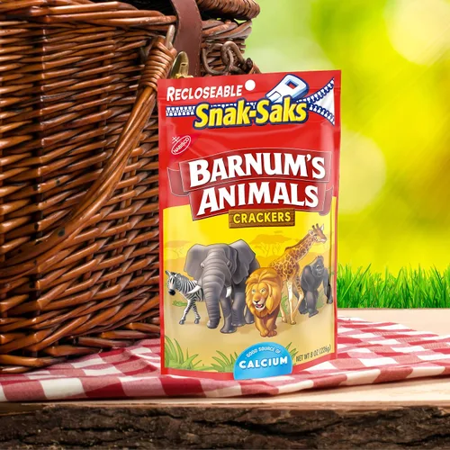 Vista 6 de BARNUM'S Original Animal Crackers, Snacks para niños, Snaks, 8 onzas