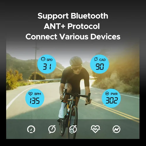 Vista 6 de GEOID CC500 Bike Computer GPS, velocímetro inalámbrico para bicicleta, ANT+ Bluetooth 2.5 pulgadas Bicicleta, IPX6 impermeable ciclismo computadora
