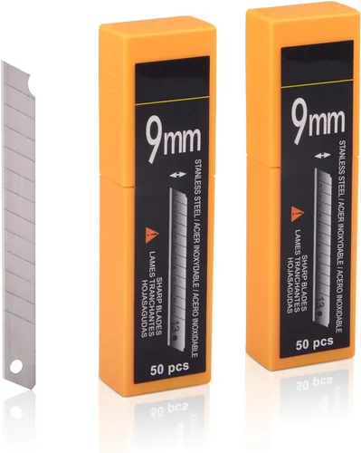Vista 9 de FOSHIO Hojas de Repuesto para Cuchillo de Arte Universal de 30 Grados con Corte de Snap-off, Material de Acero al Carbono de Alta Dureza, Hojas