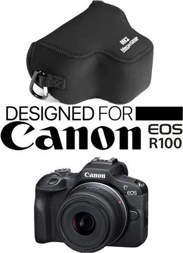 Vista 2 de Mega Gear - Funda de neopreno para cámara Canon EOS R100 (0.709-1.772 in), elegante y protectora para fotografía digital, color negro