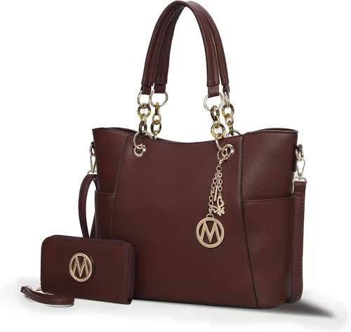 Vista 49 de MKF Collection - Juego de bolsa de mano para mujer, con cartera y asa superior, de piel vegana