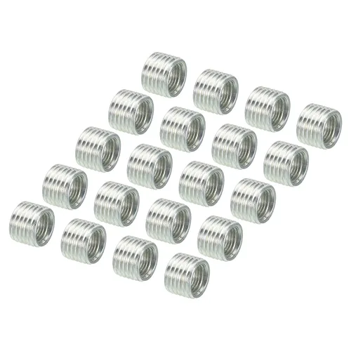 Vista 15 de PATIKIL Adaptadores de rosca M8x1mm a M6x1mm Manguito Reductor Tuerca Reductora, Paquete de 10 Tuerca de conversión de tornillo de 0.394 in