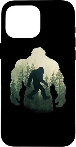 Vista 19 de Sasquatch Yeti Figure Nature Double Exposure Bigfoot Case for iPhone 17